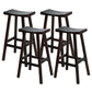 Backless Contoured Seat Contemporary Solid Wood Bar Stool for Restaurant Coffee 4 Piece Set Clearhalo 'Bar Furniture' 'Bar Stools' 'bar_stools' 'furn' 'furn_bar_stools' 'Furniture' 'Kitchen & Dining Furniture' 6245783