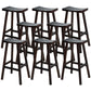 Backless Contoured Seat Contemporary Solid Wood Bar Stool for Restaurant Coffee 8 Piece Set Clearhalo 'Bar Furniture' 'Bar Stools' 'bar_stools' 'furn' 'furn_bar_stools' 'Furniture' 'Kitchen & Dining Furniture' 6245787