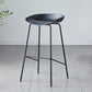 Contemporary Low Back Armless Bar Stool Plastic Bar Stool with Metal Legs Black 1 Piece Bar Stool(30"H) Clearhalo 'Bar Furniture' 'Bar Stools' 'bar_stools' 'furn' 'furn_bar_stools' 'Furniture' 'Kitchen & Dining Furniture' 6245794