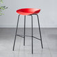 Contemporary Low Back Armless Bar Stool Plastic Bar Stool with Metal Legs Red 1 Piece Bar Stool(30"H) Clearhalo 'Bar Furniture' 'Bar Stools' 'bar_stools' 'furn' 'furn_bar_stools' 'Furniture' 'Kitchen & Dining Furniture' 6245818