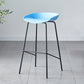 Contemporary Low Back Armless Bar Stool Plastic Bar Stool with Metal Legs Blue 1 Piece Bar Stool(30"H) Clearhalo 'Bar Furniture' 'Bar Stools' 'bar_stools' 'furn' 'furn_bar_stools' 'Furniture' 'Kitchen & Dining Furniture' 6245833