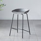 Contemporary Low Back Armless Bar Stool Plastic Bar Stool with Metal Legs Grey 1 Piece Counter Stool(26"H) Clearhalo 'Bar Furniture' 'Bar Stools' 'bar_stools' 'furn' 'furn_bar_stools' 'Furniture' 'Kitchen & Dining Furniture' 6245843