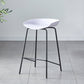 Contemporary Low Back Armless Bar Stool Plastic Bar Stool with Metal Legs White 1 Piece Counter Stool(26"H) Clearhalo 'Bar Furniture' 'Bar Stools' 'bar_stools' 'furn' 'furn_bar_stools' 'Furniture' 'Kitchen & Dining Furniture' 6245848