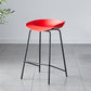 Contemporary Low Back Armless Bar Stool Plastic Bar Stool with Metal Legs Red 1 Piece Counter Stool(26"H) Clearhalo 'Bar Furniture' 'Bar Stools' 'bar_stools' 'furn' 'furn_bar_stools' 'Furniture' 'Kitchen & Dining Furniture' 6245853