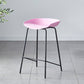 Contemporary Low Back Armless Bar Stool Plastic Bar Stool with Metal Legs Pink 1 Piece Counter Stool(26"H) Clearhalo 'Bar Furniture' 'Bar Stools' 'bar_stools' 'furn' 'furn_bar_stools' 'Furniture' 'Kitchen & Dining Furniture' 6245858