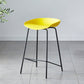 Contemporary Low Back Armless Bar Stool Plastic Bar Stool with Metal Legs Yellow 1 Piece Counter Stool(26"H) Clearhalo 'Bar Furniture' 'Bar Stools' 'bar_stools' 'furn' 'furn_bar_stools' 'Furniture' 'Kitchen & Dining Furniture' 6245863
