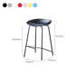 Contemporary Low Back Armless Bar Stool Plastic Bar Stool with Metal Legs Clearhalo 'Bar Furniture' 'Bar Stools' 'bar_stools' 'furn' 'furn_bar_stools' 'Furniture' 'Kitchen & Dining Furniture' 6245873