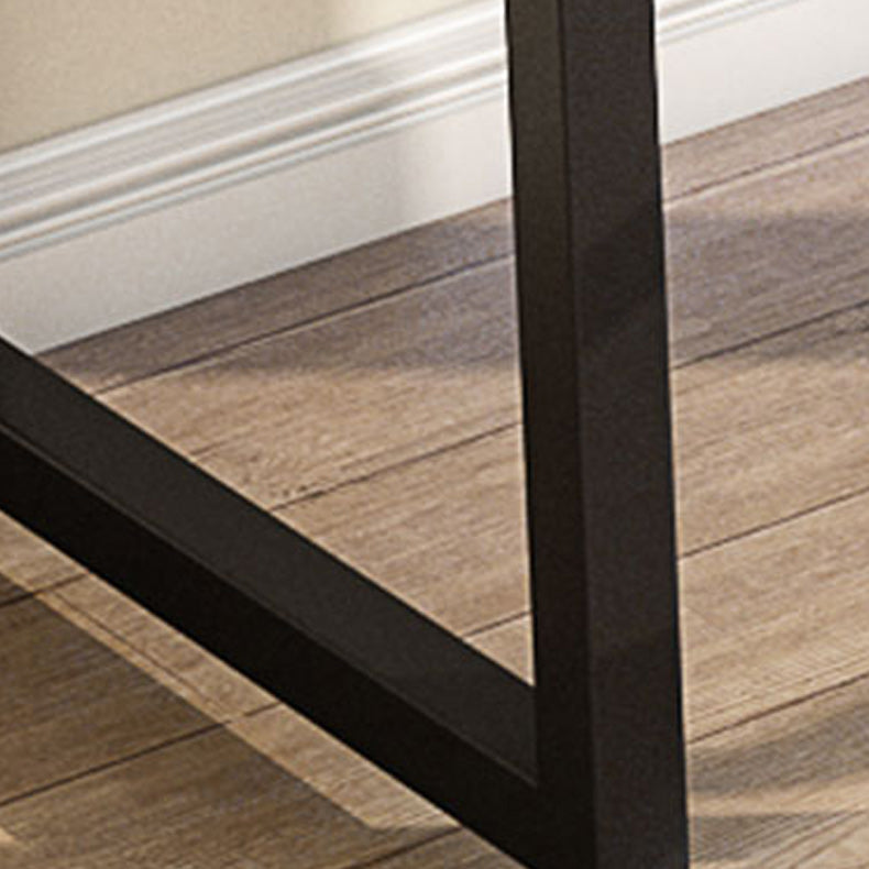 Scrivania in legno massello marrone industriale gambe in metallo da ufficio