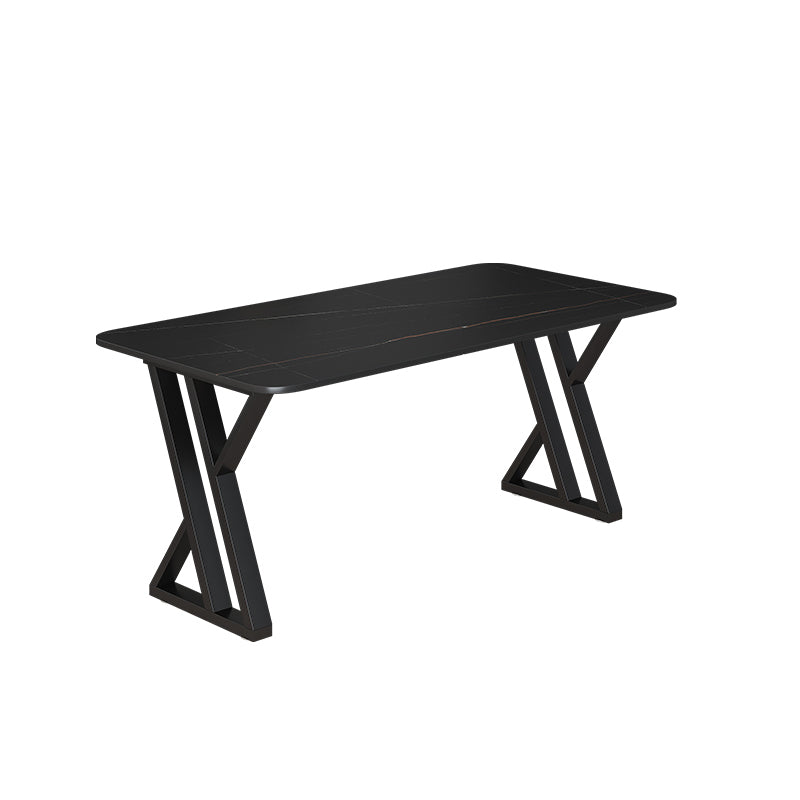 Bureau d'écriture en pierre industrielle bureau de bureau rectangulaire pour la maison