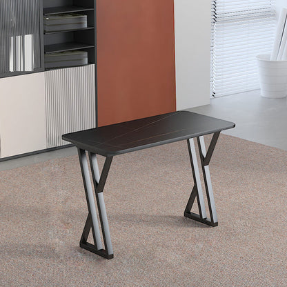 Bureau d'écriture en pierre industrielle bureau de bureau rectangulaire pour la maison