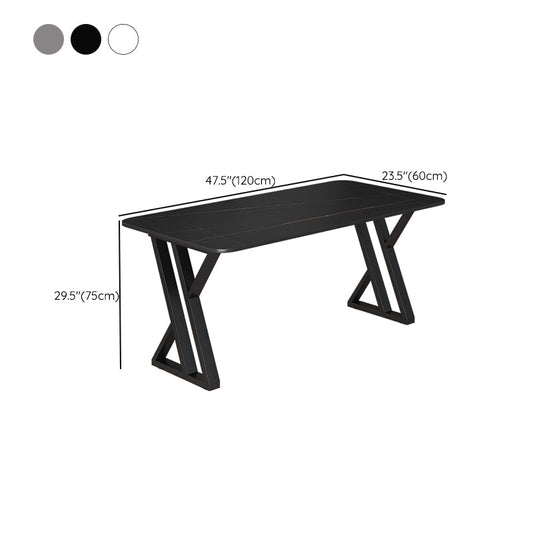 Scrivania di scrittura di pietre industriali rettangolare da ufficio per casa