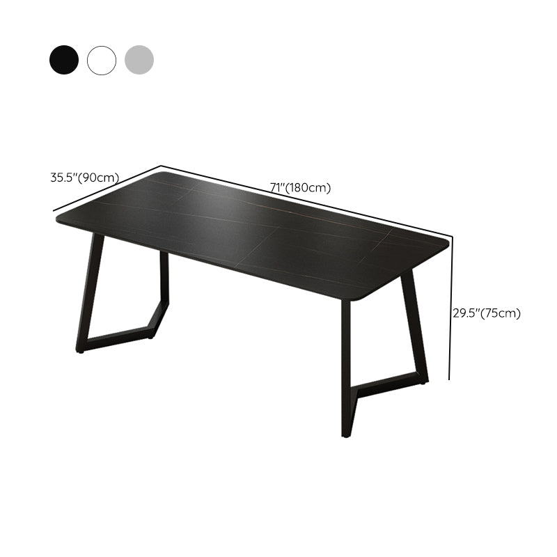 Bureau industriel rectangulaire du bureau à domicile avec des jambes en métal