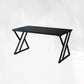 Industrial Rectangular Writing Desk Marble Office Desk with Metal Legs 55.1"L x 31.5"W x 29.5"H Black-Gold Clearhalo 'furn' 'furn_office_desk' 'Furniture' 'Office Desks' 'Office Furniture' 'office_desk' 6246516
