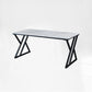 Industrial Rectangular Writing Desk Marble Office Desk with Metal Legs 63"L x 31.5"W x 29.5"H White Clearhalo 'furn' 'furn_office_desk' 'Furniture' 'Office Desks' 'Office Furniture' 'office_desk' 6246526