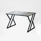 Industrial Rectangular Writing Desk Marble Office Desk with Metal Legs 47.2"L x 23.6"W x 29.5"H Light Gray Clearhalo 'furn' 'furn_office_desk' 'Furniture' 'Office Desks' 'Office Furniture' 'office_desk' 6246528