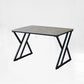 Industrial Rectangular Writing Desk Marble Office Desk with Metal Legs 47.2"L x 23.6"W x 29.5"H Grey Clearhalo 'furn' 'furn_office_desk' 'Furniture' 'Office Desks' 'Office Furniture' 'office_desk' 6246544