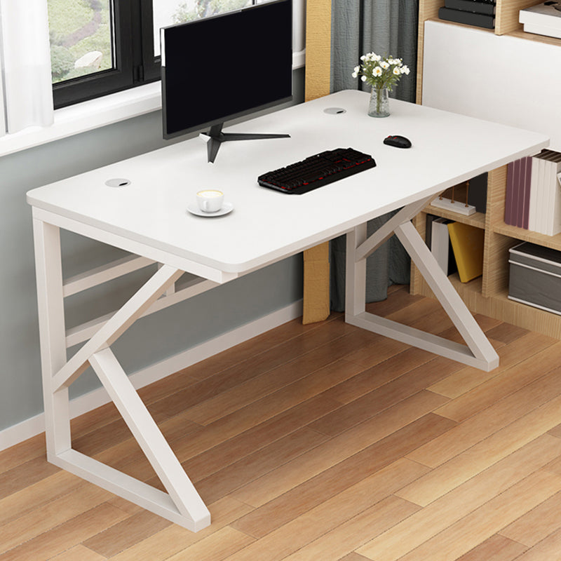 Bureau d'écriture industriel fabriqué bureau de bureau en bois avec étagère