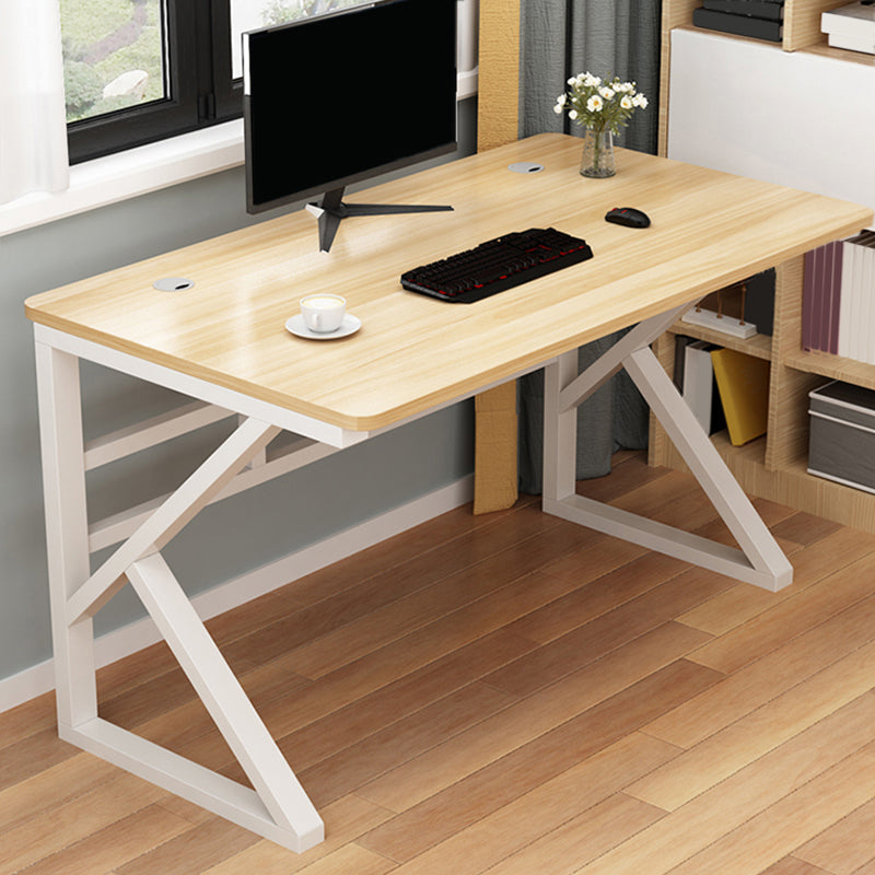 Bureau d'écriture industriel fabriqué bureau de bureau en bois avec étagère