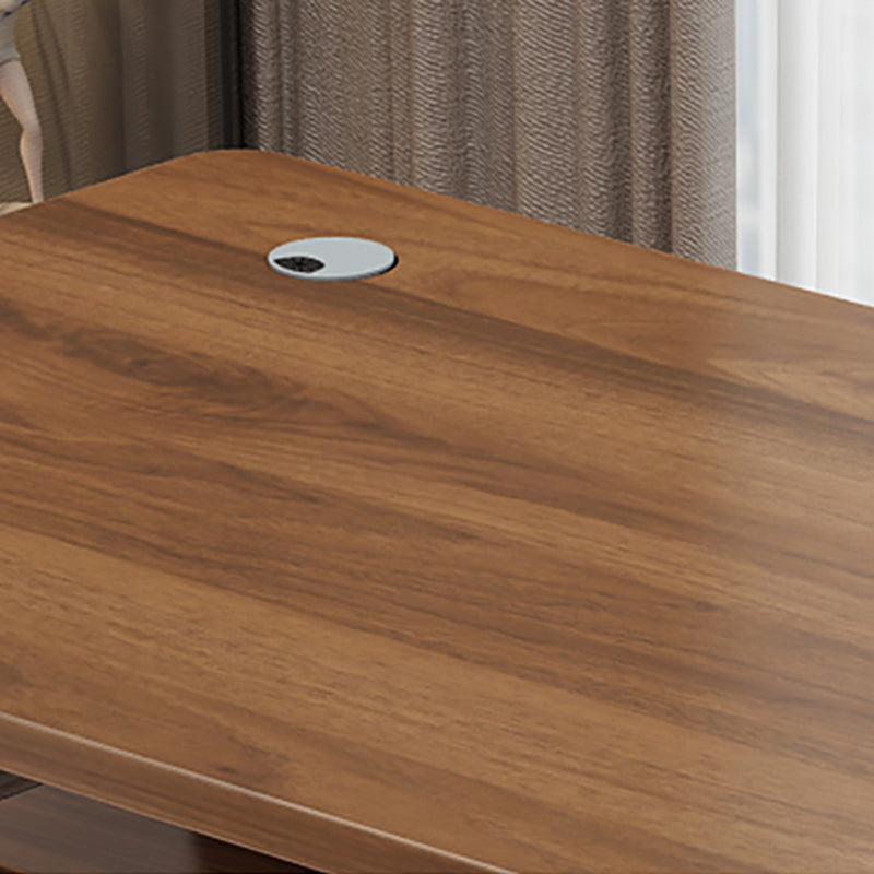 Bureau d'écriture industriel fabriqué bureau de bureau en bois avec étagère