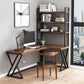 L-Shape Solid Wood Writing Desk Contemporary Brown Office Desk Clearhalo 'furn' 'furn_office_desk' 'Furniture' 'Office Desks' 'Office Furniture' 'office_desk' 6246632