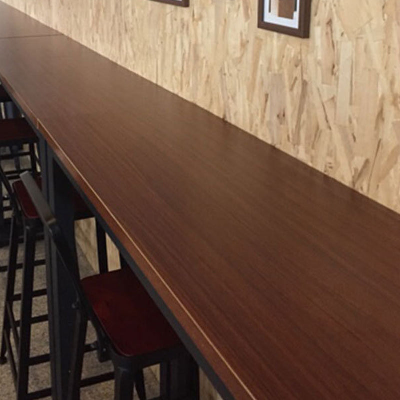 Industrial Brown Solid Wood Table Bar Dining Table for Kitchen Living Room Clearhalo 'Bar Furniture' 'Bar Tables' 'bar_tables' 'furn' 'furn_bar_tables' 'Furniture' 'Kitchen & Dining Furniture' 6246897