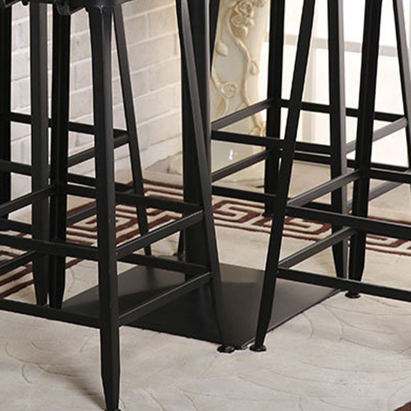Industrial Brown Solid Wood Table Bar Dining Table for Kitchen Living Room Clearhalo 'Bar Furniture' 'Bar Tables' 'bar_tables' 'furn' 'furn_bar_tables' 'Furniture' 'Kitchen & Dining Furniture' 6246899
