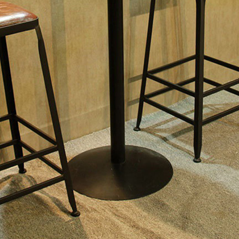 Industrial Brown Solid Wood Table Bar Dining Table for Kitchen Living Room Clearhalo 'Bar Furniture' 'Bar Tables' 'bar_tables' 'furn' 'furn_bar_tables' 'Furniture' 'Kitchen & Dining Furniture' 6246900