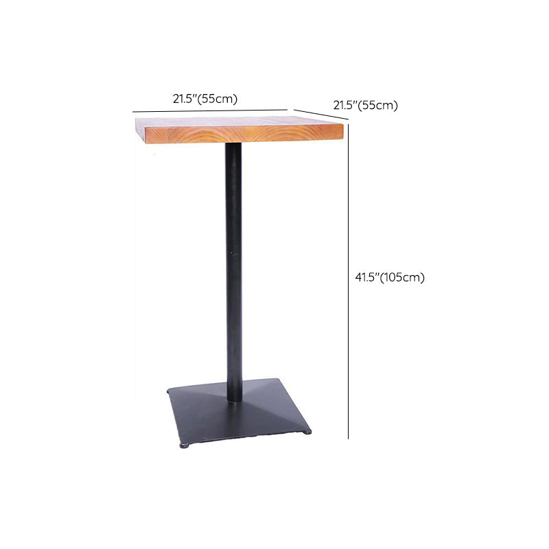 Industrial Brown Solid Wood Table Bar Dining Table for Kitchen Living Room Clearhalo 'Bar Furniture' 'Bar Tables' 'bar_tables' 'furn' 'furn_bar_tables' 'Furniture' 'Kitchen & Dining Furniture' 6246903