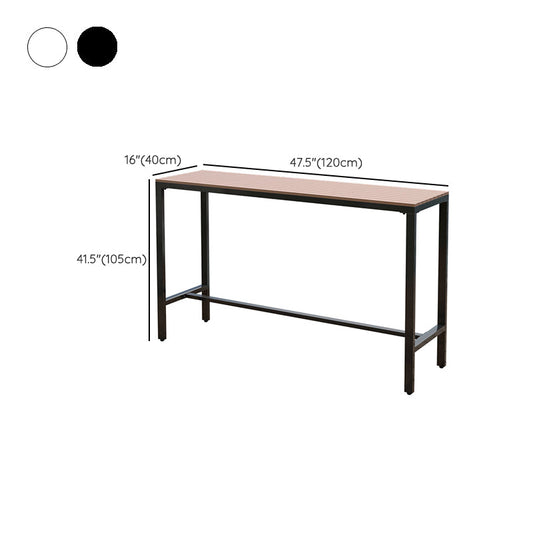 Tavolo da barra del rettangolo marrone tavolo da pranzo a base di cavalletto per la sala da caffè