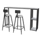 Modern Rectangle Stone Bar Table Metal Base Dining Table with Storage Shelves Clearhalo 'Bar Furniture' 'Bar Tables' 'bar_tables' 'furn' 'furn_bar_tables' 'Furniture' 'Kitchen & Dining Furniture' 6246952