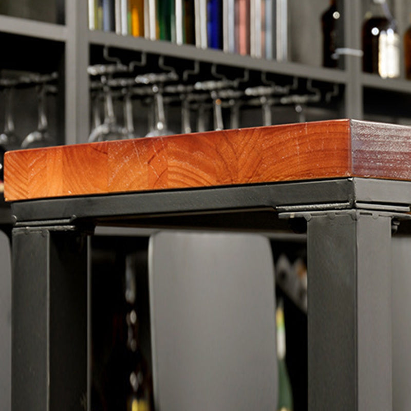 Industrial Bar Table Rectangle Solid Wood Pub Table for Breakroom Clearhalo 'Bar Furniture' 'Bar Tables' 'bar_tables' 'furn' 'furn_bar_tables' 'Furniture' 'Kitchen & Dining Furniture' 6246986