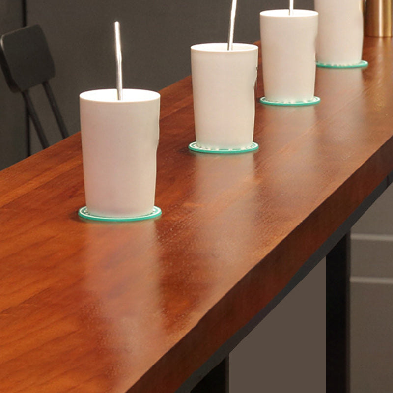 Industrial Bar Table Rectangle Solid Wood Pub Table for Breakroom Clearhalo 'Bar Furniture' 'Bar Tables' 'bar_tables' 'furn' 'furn_bar_tables' 'Furniture' 'Kitchen & Dining Furniture' 6246987