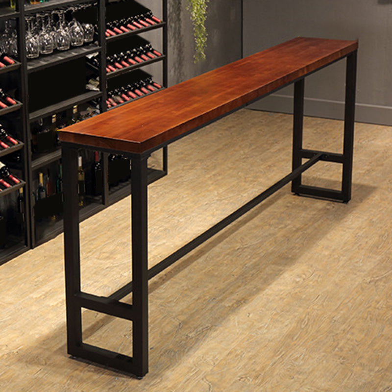 Industrial Bar Table Rectangle Solid Wood Pub Table for Breakroom Clearhalo 'Bar Furniture' 'Bar Tables' 'bar_tables' 'furn' 'furn_bar_tables' 'Furniture' 'Kitchen & Dining Furniture' 6246992