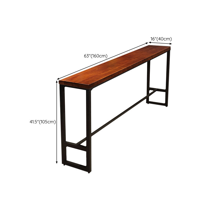 Industrial Bar Table Rectangle Solid Wood Pub Table for Breakroom Clearhalo 'Bar Furniture' 'Bar Tables' 'bar_tables' 'furn' 'furn_bar_tables' 'Furniture' 'Kitchen & Dining Furniture' 6246996