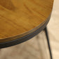 Mesa de bar fija de madera, mesa de Pub de madera maciza de hierro negro para Patio