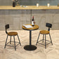 Mesa de bar fija de madera, mesa de Pub de madera maciza de hierro negro para Patio