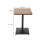 Mesa de bar fija de madera, mesa de Pub de madera maciza de hierro negro para Patio