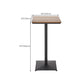 Mesa de bar fija de madera, mesa de Pub de madera maciza de hierro negro para Patio