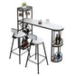 Glam Pub Table Specialty Bar Height Bar Table with Wine Rack Clearhalo 'Bar Furniture' 'Bar Tables' 'bar_tables' 'furn' 'furn_bar_tables' 'Furniture' 'Kitchen & Dining Furniture' 6247048