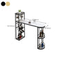 Glam Pub Table Specialty Bar Height Bar Table with Wine Rack Clearhalo 'Bar Furniture' 'Bar Tables' 'bar_tables' 'furn' 'furn_bar_tables' 'Furniture' 'Kitchen & Dining Furniture' 6247053