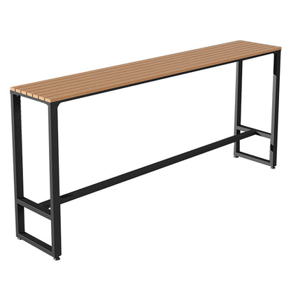 Industrial 41.3"H Bar Table Rectangular Wooden Top Table for Patio Without Chairs Clearhalo 'Bar Furniture' 'Bar Tables' 'bar_tables' 'furn' 'furn_bar_tables' 'Furniture' 'Kitchen & Dining Furniture' 6247058