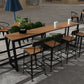 Industrial 41.3"H Bar Table Rectangular Wooden Top Table for Patio Clearhalo 'Bar Furniture' 'Bar Tables' 'bar_tables' 'furn' 'furn_bar_tables' 'Furniture' 'Kitchen & Dining Furniture' 6247060
