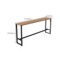 Industrial 41.3"H Bar Table Rectangular Wooden Top Table for Patio Clearhalo 'Bar Furniture' 'Bar Tables' 'bar_tables' 'furn' 'furn_bar_tables' 'Furniture' 'Kitchen & Dining Furniture' 6247063