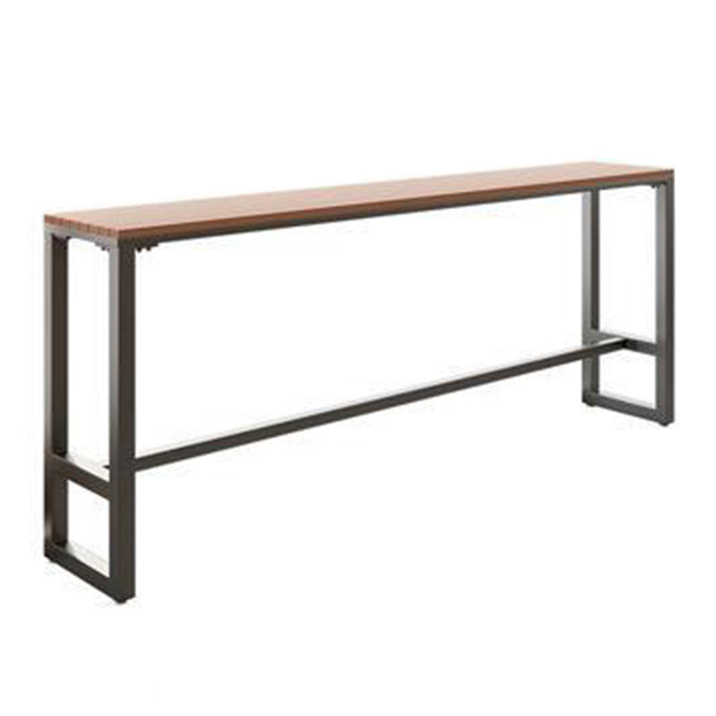 Modern 41.3"H Bar Table Rectangular Wooden Top Table for Bar Without Chairs Clearhalo 'Bar Furniture' 'Bar Tables' 'bar_tables' 'furn' 'furn_bar_tables' 'Furniture' 'Kitchen & Dining Furniture' 6247133