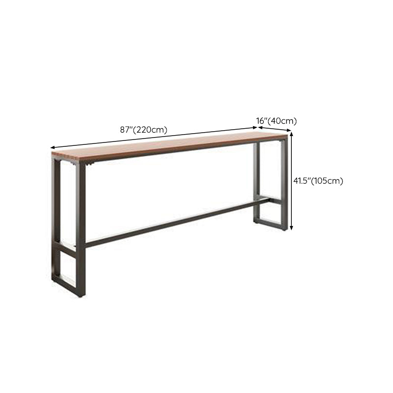 Modern 41.3"H Bar Table Rectangular Wooden Top Table for Bar Clearhalo 'Bar Furniture' 'Bar Tables' 'bar_tables' 'furn' 'furn_bar_tables' 'Furniture' 'Kitchen & Dining Furniture' 6247140