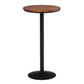 Industrial Metal Base Bar Table Black Iron Solid Wood Patio Bar Table 21.7"L x 21.7"W x 29.5"H Round Without Chairs Clearhalo 'Bar Furniture' 'Bar Tables' 'bar_tables' 'furn' 'furn_bar_tables' 'Furniture' 'Kitchen & Dining Furniture' 6247177