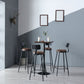 Industrial Metal Base Bar Table Black Iron Solid Wood Patio Bar Table Clearhalo 'Bar Furniture' 'Bar Tables' 'bar_tables' 'furn' 'furn_bar_tables' 'Furniture' 'Kitchen & Dining Furniture' 6247185