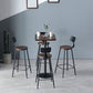 Industrial Metal Base Bar Table Black Iron Solid Wood Patio Bar Table Clearhalo 'Bar Furniture' 'Bar Tables' 'bar_tables' 'furn' 'furn_bar_tables' 'Furniture' 'Kitchen & Dining Furniture' 6247186