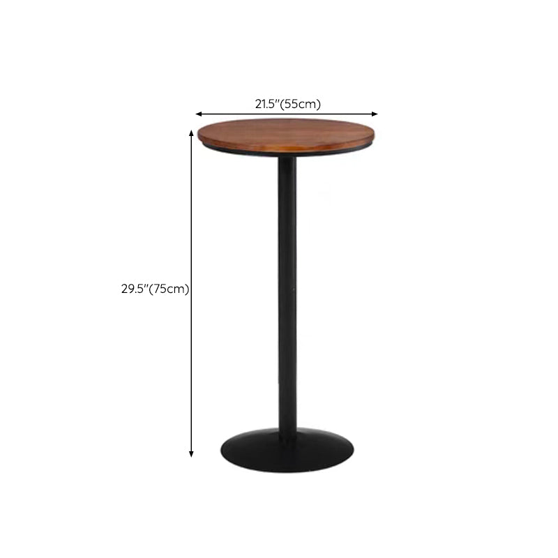 Industrial Metal Base Bar Table Black Iron Solid Wood Patio Bar Table Clearhalo 'Bar Furniture' 'Bar Tables' 'bar_tables' 'furn' 'furn_bar_tables' 'Furniture' 'Kitchen & Dining Furniture' 6247189