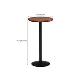 Industrial Metal Base Bar Table Black Iron Solid Wood Patio Bar Table Clearhalo 'Bar Furniture' 'Bar Tables' 'bar_tables' 'furn' 'furn_bar_tables' 'Furniture' 'Kitchen & Dining Furniture' 6247191